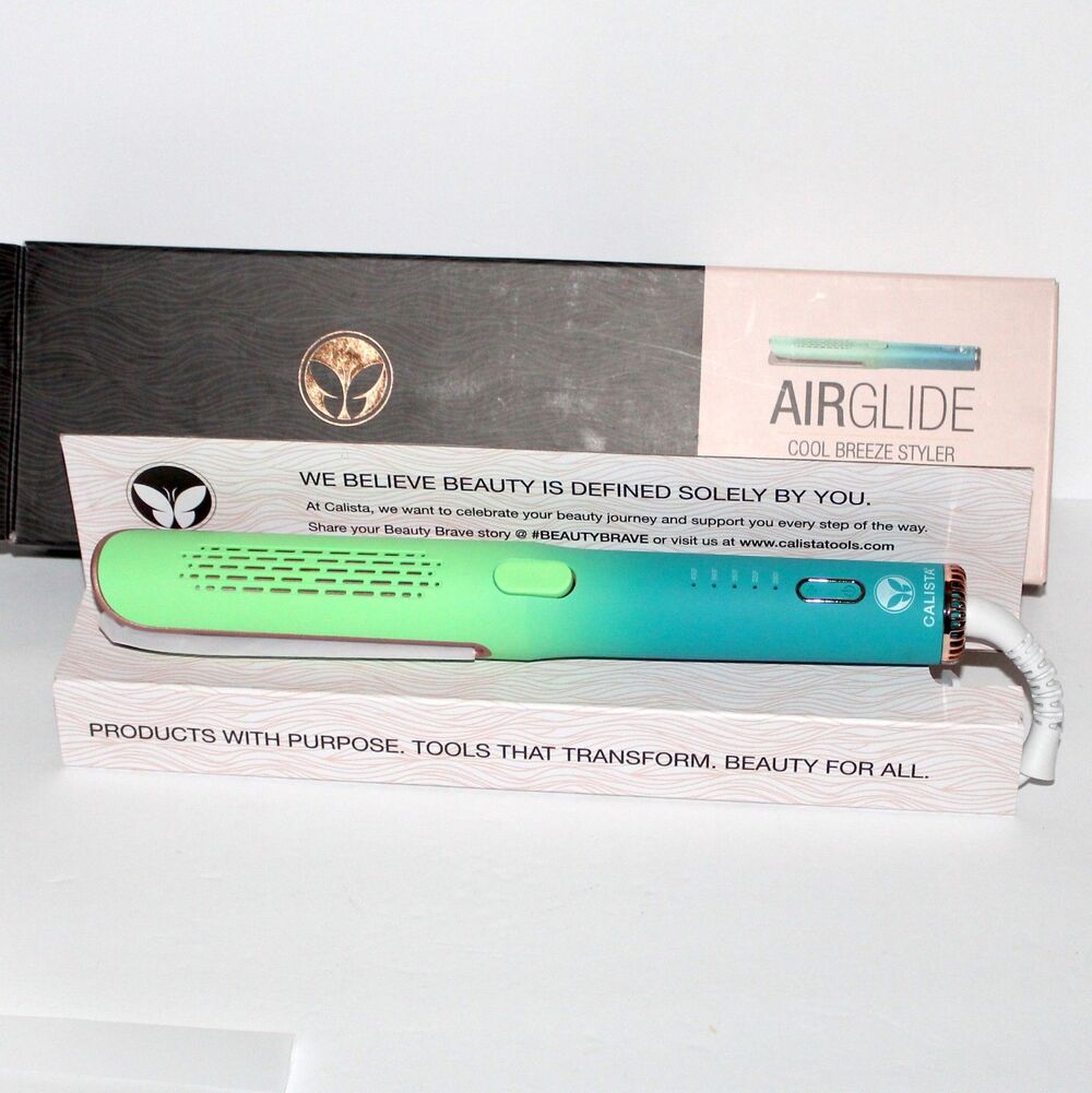 Calista AirGlide Cool Breeze Hair Styler Bluewater Green NEW